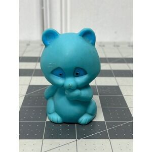 Vintage 1979 Avon The First Years Blue Rubber Bear Squeeze Toy Taiwan